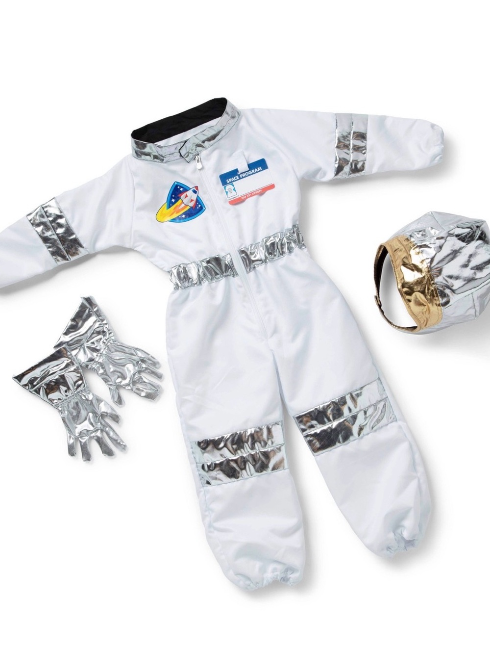 Melissa & Doug unisex role play astronaut costume set (5pc), ages 3-6